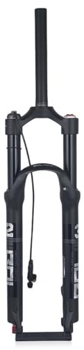 Cykeluftfjädring gaffel 26/27.5/29 i MTB rak 1-1/8 Dubbel luftventilresor 100mm Skivbroms HL QR 9mm Cykelgaffel 1650g(Black B,27.5in)