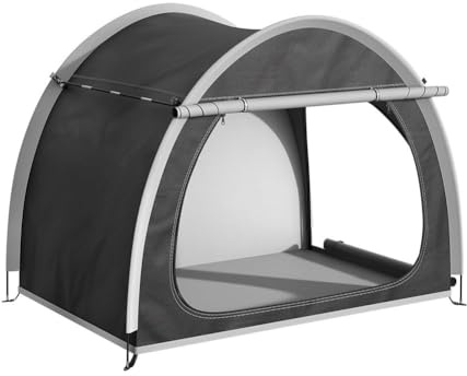 Garvee Wasserdichter Fahrradunterstand für 3-4 Fahrräder – Outdoor-Zelt mit Fenster & Doppelreißverschluss – Robuste Aufbewahrung für Garten, Terrasse, Camping – Ideal als Jagd- & Angelzubehör