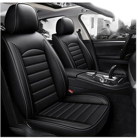 ZHISHIGUO bilsätesöverdrag set för Volvo XC60 2. Gen (SPA) 2018-2025, bilskyddsöverdrag i läder, full uppsättning sätesöverdrag, vattentätt, krockkudde-kompatibelt biltillbehör (svart)