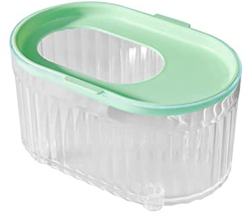 Fxzqgnh Hamster Sand Bath Box Container Bathtub Litter Corner Toilet House Transparent Visible Material Wear Resistant Suitable for Rodent Cage, Green