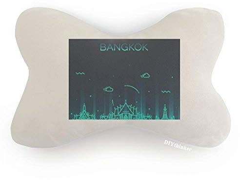 DIYthinker Thai Customs Culture Shadow Bangkok Car Trim Neck Decoration Pillow Headrest Cushion Pad