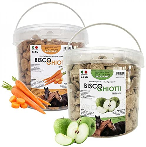 BISCOGHIOTTI BISCOTTI ARTIGIANALI ALLA CAROTA PER CAVALLI 2,5 KG Made in Italy