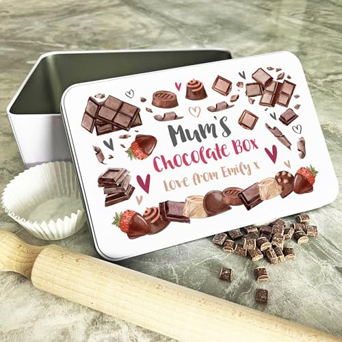 Personalised Mum's Chocolate Box Biscuit Sweets Cake Treat Cake Tin Personalised Gift | Custom Gift | Personalized Tin | Cake, Biscuit & Treat Tins | Gift For Her | Gift For Him