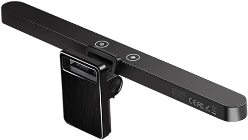 GOGOLIN Laptop monitor ljusstång, dator USB-lampor med touch dimmerbrytare, e-läsning LED-ljus anti-bländning för kontor/hem, nyans/ljusstyrka/färgtemperaturjustering