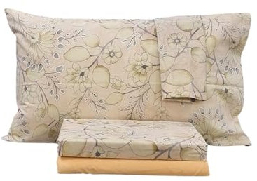 Bassetti Set Lenzuola Matrimoniali Cotone Completo Letto Matrimoniale composto da Lenzuolo Sopra + Sotto e 2 Federe Blue Batic 41