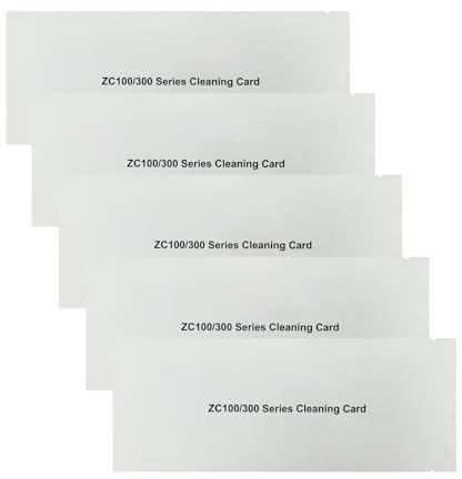 105999-311 Cleaning Card for Zebra ZC100 ZC150 ZC300 ZC350 ID Card Printer, Single-use Cleaning Card (5Pcs)