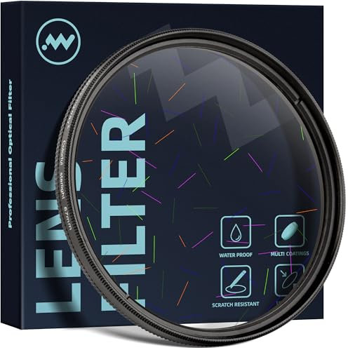 WalkingWay 82mm Colorful Starlight Lens Filter Creative Irregular Starburst Effect Optical Filter for Photography and Video Recording Lightweight Design for Night Scenes and Special Effects