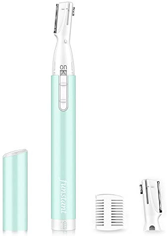 Funstant Präzisions-Augenbrauenrasierer batteriebetriebener Augenbrauen-Trimmer für Gesicht, Elektrischer Gesichtshaarschneider für Frauen mit Kamm für Kinn und Hals, kein Ziehen, Schmerzlos