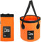 Faltbarer Eimer, ultraleichter Outdoor-Spülbecken-Angeleimer, 20 l tragbarer Camping-Eimer mit Griff, faltbarer Eimer zum Angeln, Wandern, Camping, Autowaschen usw.(Orange 12L)