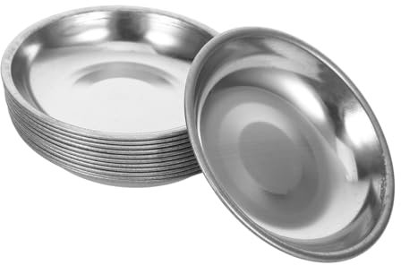 UTHCLO 12pezzi Ciotole in Acciaio Inossidabile Per Condimenti Tazze Per Salse Ciotole Per Preparazione Piccole in Acciaio Inossidabile Per Salse Per Contorni Antipasti e Dessert
