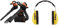 Black+Decker 3,000 W Laubsauger und Bläser BEBLV301 mit Häcksler + aufsteckbarem Laubrechen, 72 l Fangsack-Rucksack + 3M Peltor Optime I Kapselgehörschützer, für Lärm bis 98 dB - SNR 27