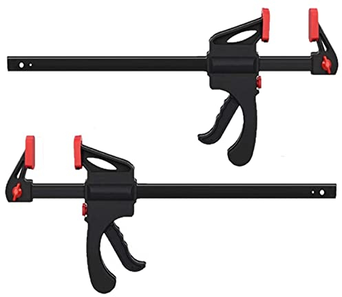 KAHEIGN 2 Piezas Abrazaderas De Agarre Rápido, 6 Pulgadas Abrazaderas De Barra De Trinquete Liberación Rápida Con Una Mano Herramientas De Abrazadera De Barra Para Wood Fast Easy Sujeción