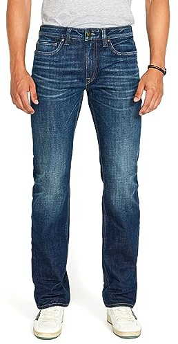 Buffalo David Bitton Avslappnade raka Driven-jeans med stretchtyg, 29W / 30L