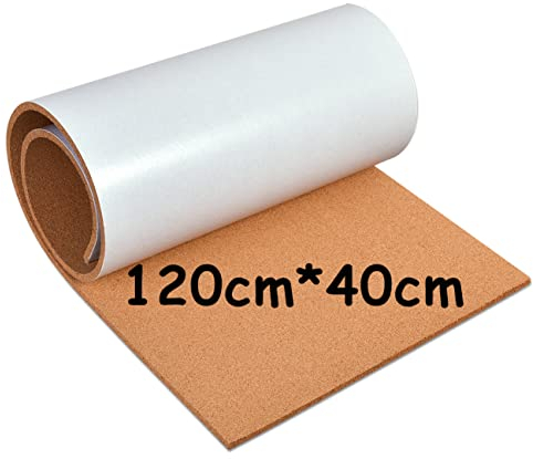 Okydoky Pinnwand Korkpla(40 * 120cm,6mm), Selbstklebende Kork Borad Rolle, Korktafel zum Fotos aufhängen, Cork Bulletin Bars für Büro, Schule und Zuhause(6mm,DE)