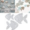 Stanzschablone zur Kartengestaltung im Fisch-Design, Schablonen für Kartenherstellung, Bastelarbeiten, Scrapbooking, Fotoalbum, dekorative Prägepapier