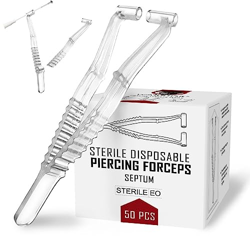 Pinze sterili monouso per piercing pinza plastica 50 pz facile da piegare Warrior single-use pliers Septum