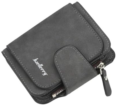 2chilly Damen Portemonnaie Baellerry klein mit vielen Kartenfächern, Münzfach und Druckknopfverschluss (Schwarz)