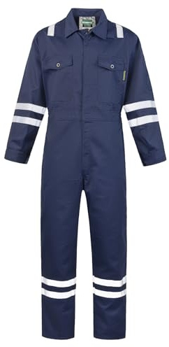 SUSHIMIAN Herr arbetsoverall hög synlighet overaller mekanik overall arbetskläder overall med flera fickor, Marinblått Xsp, XL