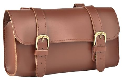 Glanhbnol Vintage Fahrrad Fronttasche Leder Fahrradtaschen Zarte Fahrrad Sättel Beutel Tasche Fahrradzubehör Mit Geräumiger Aufbewahrung