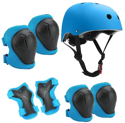 Neuytiky Set di ginocchiere e gomitiere per bambino, 3-10 anni, equipaggiamento di protezione per skateboard in linea