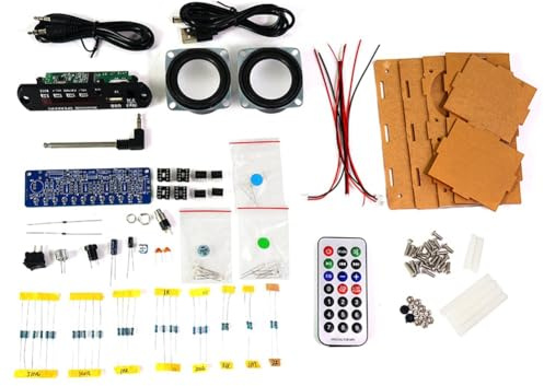 Tebbomp Kit de Haut-Parleur Bluetooth Bricolage avec Radio FM 87,5-108 MHz DIY Projet de Soudure Pratique Kit Électronique Assemblage de Soudure