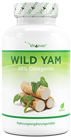 Wild Yam Root Extract - 240 capsule (fornitura per 4 mesi) - Premium Original Mexican - Altamente dosato con 880 mg di estratto (di cui 176mg diosgenina) per dose giornaliera