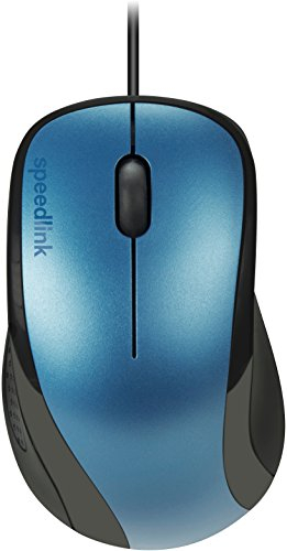 Speedlink KAPPA Mouse wired - leichte USB Maus mit Kabel, PC Maus kabelgebunden für PC, Laptop und Notebook, Büro, Office, 1000dpi, blau