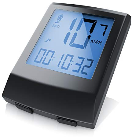 CSL - Fahrradcomputer - Fahrradtacho Radcomputer Tachometer - 8 Funktionen - Hintergrundbeleuchtung - Wasserdicht - Kilometerzähler