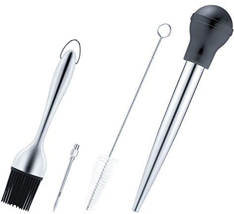 CHSEEO Seringue à Marinade Injecteur de Viande Seringue à Sauce Poire à Jus Marinade Professionnelle pour Dinde Bœuf Poulet Turquie Viande Rôtis Barbecue #6