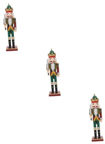 Zerodeko 3 STK Nussknacker-marionetten Vintage-Spielzeug Glitzernder Walnuss-Soldat Walnuss Puppe Nussknacker Weihnachtsfigur Wassertischspielzeug Weihnachtsschmuck Zinn Soldat Holz Hölzern
