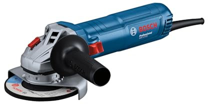 Bosch Professional Corded Angle Grinder GWS 12-125 (110 V, disc Ø: 125mm, Auxiliary Handle, incl. Protective Guard, Backing Flange, Locking nut, Two-Hole Spanner)