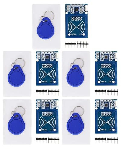 RFID RF IC Card Induction Module, 13.56 MHz, Interfaccia SPI, Corrente di lavoro: 13-26 mA/DC 3.3 V, compatibile con Arduino e compatibile con Raspberry Pi (12)