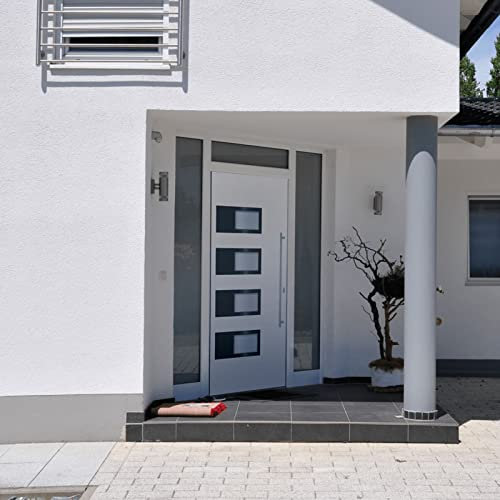 Homgoday Porta Ingresso Bianca 100x210 cm in Alluminio e PVC, Mobili da Interni/Esterni