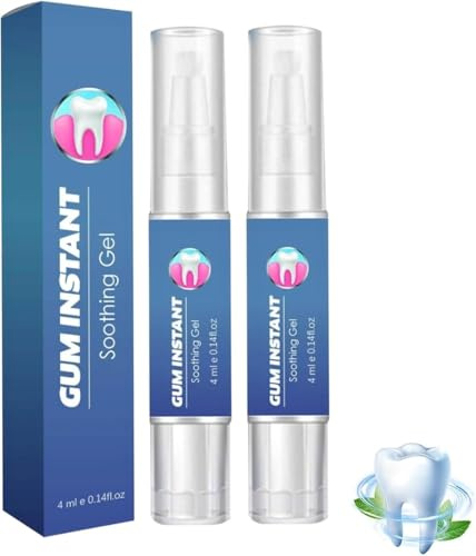 Gel riparatore per denti, Gel protettivo per gengive, Trattamento naturale in gel per la riparazione delle gengive, Penna sbiancante per denti, Rafforza le gengive, Alito fresco (2Pezzo)