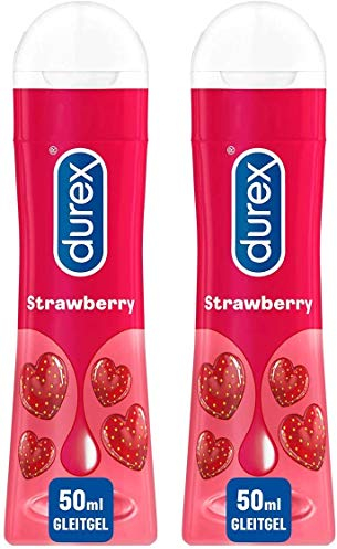 Durex Play Sweet Strawberry Gleit und Erlebnisgel, mit Erdbeeraroma, (2 x 50 ml), 100 ml