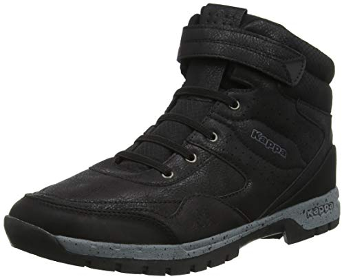 Kappa Unisex-Kinder Lithium Kids Hohe Sneaker, Schwarz (Black/Grey 1116), 38 EU