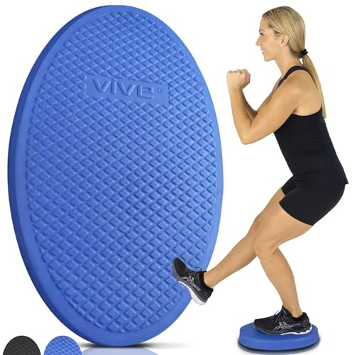 Vive Oval Balance Pad - Wobble Cushion for Physical Therapy and Rehabilitation Equipment - Soft Stability Trainer Foam for Workouts, Yoga, Core Strength and Pilates - Device for Women, Men and Kids