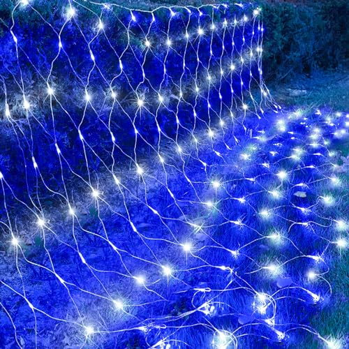 kemooie 198 LED Christmas Net Lights, 9.8 FT x 6.6 FT Plug in Mesh Lights