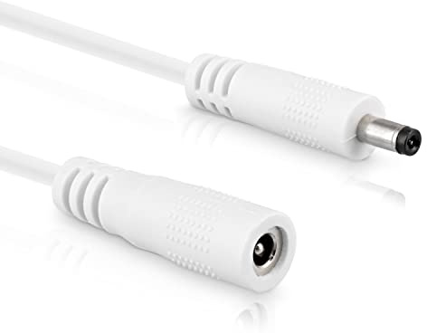 InLine - DC Verlängerungskabel, Universal Netzteil Verlängerungskabel für LED Streifen, Überwachungskameras, Drucker, Router, Switches uvm., DC Stecker/Buchse 4,0 x 1,7mm, weiß, 1m