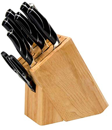 Ceppo per coltelli in Legno di Senza coltelli, portacoltelli da Macellaio da banco e Organizer con Ampie Fessure per riporre Facilmente i coltelli da Cucina