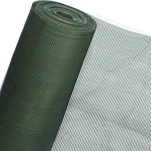 HaGa® 50m Robuster Gartenzaun Geflügelzaun aus Kunststoff, 0,8m Höhe, 5mm x 5mm Maschenweite - Ideal für Hühner, Enten & Kleintiergehege