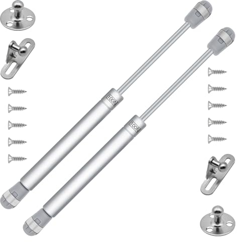 YMWALK 2 Stück Gasdruckfedern Schrank-Scharniere, Gasdruckfedern Set Gasfeder Lift Stütze Soft Close Scharniere für Küchenschränke Kleiderschranktür Aufenthaltskasten-Schrank-Scharnier 100N