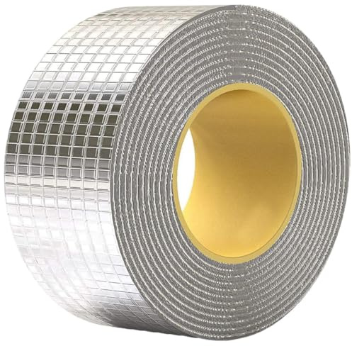 POLOSTAR Strong Leakage Repair Waterproof Tape for Roof Water Leak Pipe Leakage Permanent Solution Aluminium Foil Tape Adhesive Tape Sealing Duct Rubber Tape DIY kitchen Sink Bathroom 5CM*5M Pack Of 1
