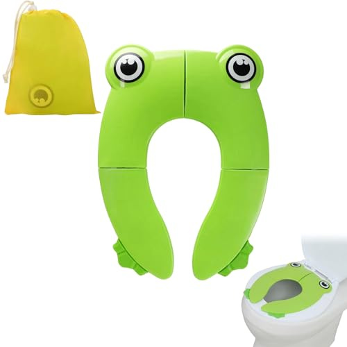 Cerioll Adaptador WC Niños, Portatil para Inodoro para Niños, Plegable Reductor para Viaje, WC Portatil Niño, Potty Training Seat, Asiento Inodoro Reductor Reutilizable para Niño Pequeños/Orinal