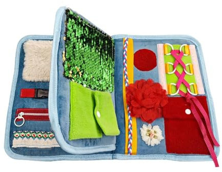 Couverture sensorielle pour adultes – Couverture apaisante, thérapeutique Fidget Quilt | Aide à la perte de mémoire pour la maladie d'Alzheimer, les patients atteints de démence, les soins d'Asperger