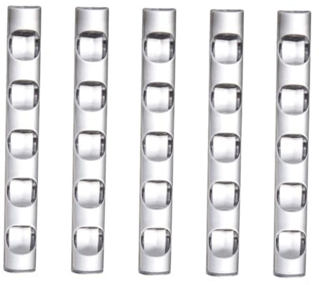 Homoyoyo Support de Rangement pour Pinceaux Manucure Acrylique Transparent 5 Compartiments Lot de 5 Pièces pour Professionnels et Usage Domestique Salon de Nail Art