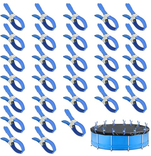 Pince a Ressort pour Bache Piscine, Clips pour Serre de Jardin avec Feuille de Protection, Pince Serre Joint pour Auvent Tentes Tarp Caravan Housse de Garden Shade (B X 30)