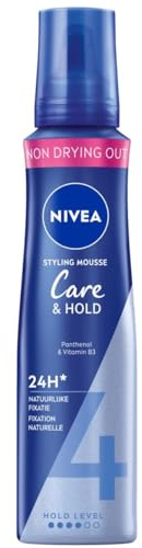 Pack de 12 espumas para el cabello Nivea Styling – Sujeción 4 – Care & Hold – 150 ml