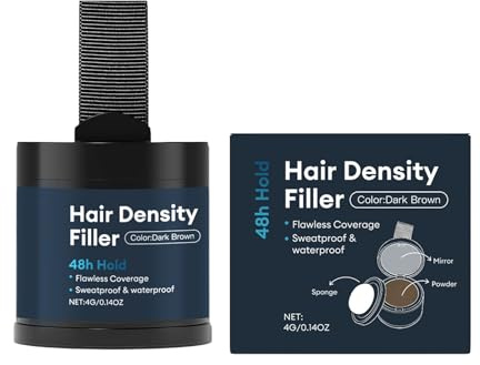 Polvere di copertura per attaccatura dei capelli, 4 g, copertura del colore del cuoio capelluto, impermeabile per 24 ore, resistente alle macchie, istantanea, grigia, per ispessimento delle zone calve