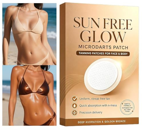 Ansiktsbrunare 7-pack Brun utan sol Patches för Män och Kvinnor | Ansiktsbrunare Gradvisa Solbränna Patches för Alla Hudtyper Daglig Användning Resor Sommar Pool och Semester